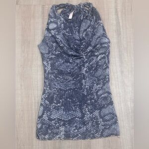 Sweet Pea Snake Print Patterned Tank Top Mesh and Double Lined